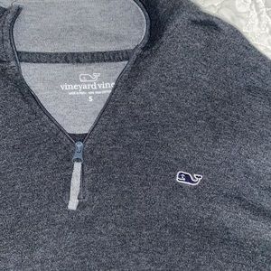 Vineyard Vines Gray Casual Pullover with Zipper